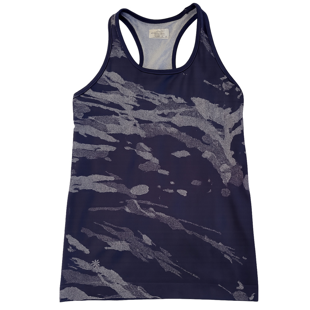 Athleta Women's Small Gray Camouflage Racerback Tank Top Athletic Workout Gym